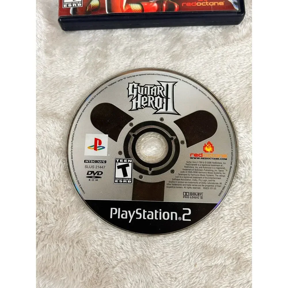 Guitar Hero 2 - Playstation 2 PS2 Game - Tested Complete Black Label CIB